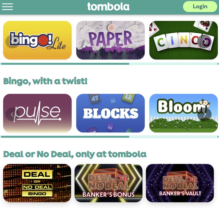 Biggest and best rated Online Bingo websites - Tombola