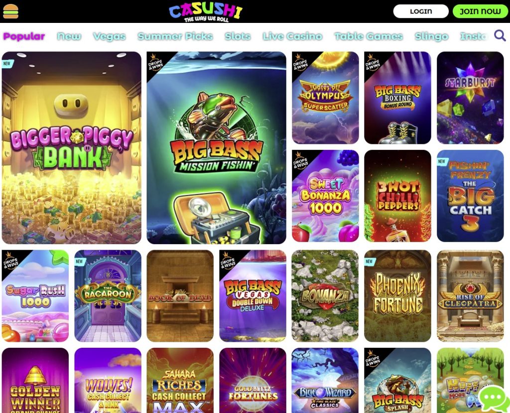 Casushi Casino - Top Slots Casino in the UK