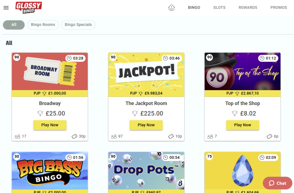 Higest ranking UK Online Bingo Sites - Glossy Bingo