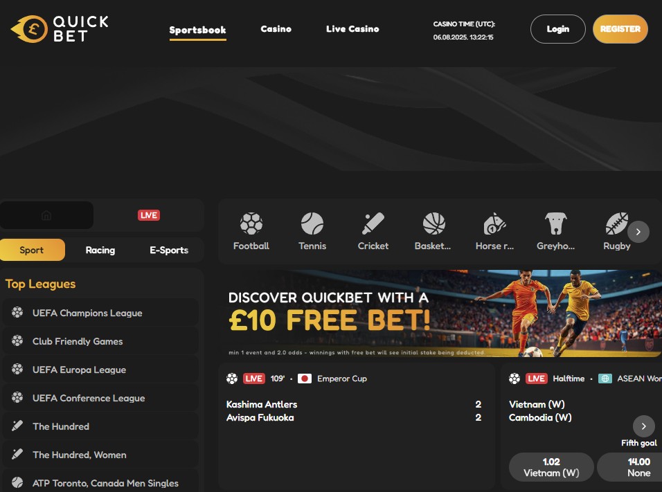 Top Newer Bookmakers in Britain - Quickbet