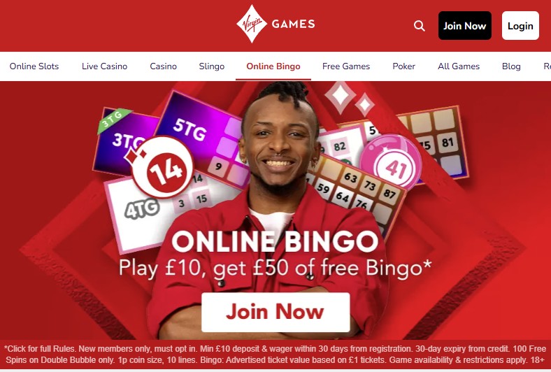 Virgin Games Bingo - 20 Most Popular UK Bingo Sites