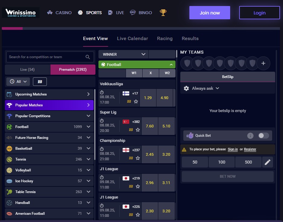 Winissimo Bet - Top bookmaker sites UK right now