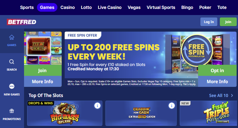 betfred casino welcome bonus